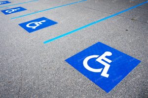 Handicapped symbol disabled parking sign Stock Photo, ft. asphalt & business - Envato